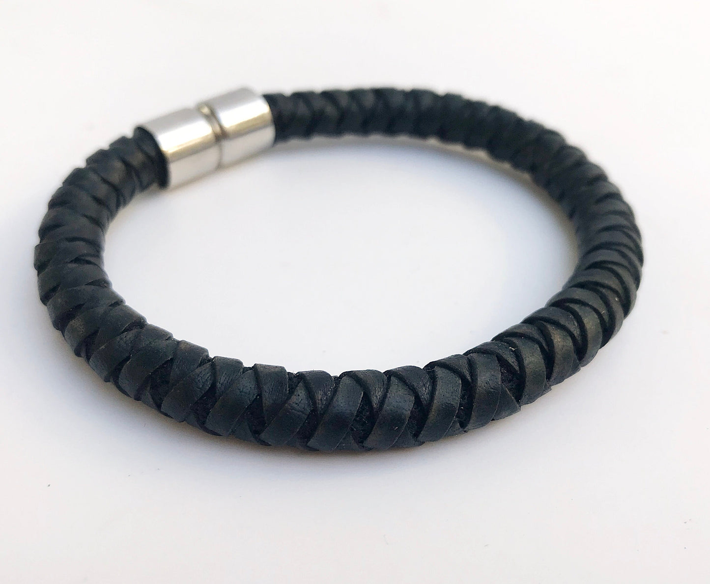 ROBERT Braided Leather Bracelet | Unisex Boho Magnetic Clasp | L XL Sizes