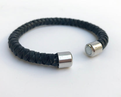 ROBERT Braided Leather Bracelet | Unisex Boho Magnetic Clasp | L XL Sizes