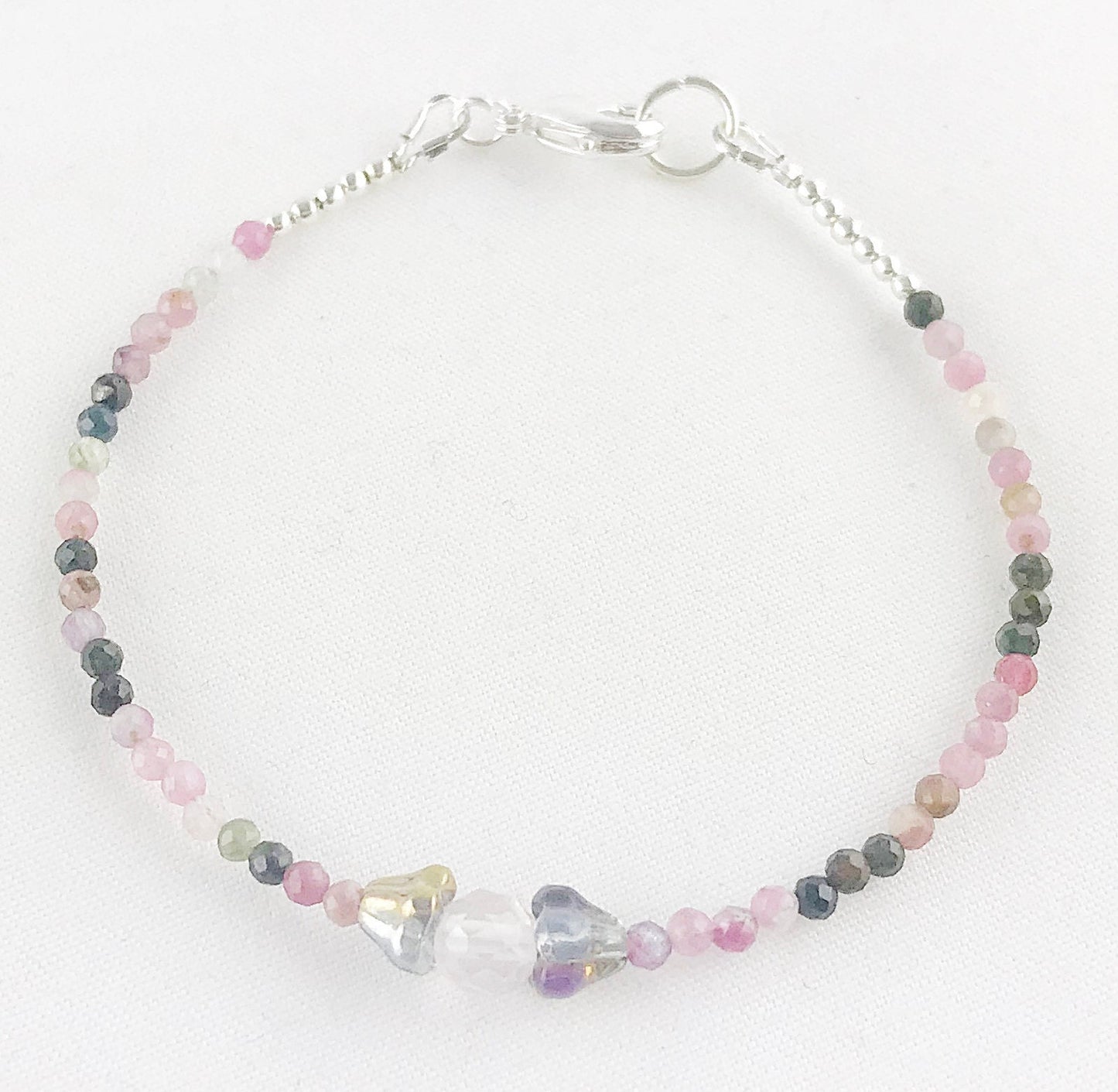 Delicate Tourmaline Boho Bracelet | ALISSA Silver Women's Gemstone Jewelry | Ibiza Style