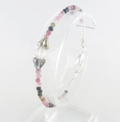 Delicate Tourmaline Boho Bracelet | ALISSA Silver Women's Gemstone Jewelry | Ibiza Style