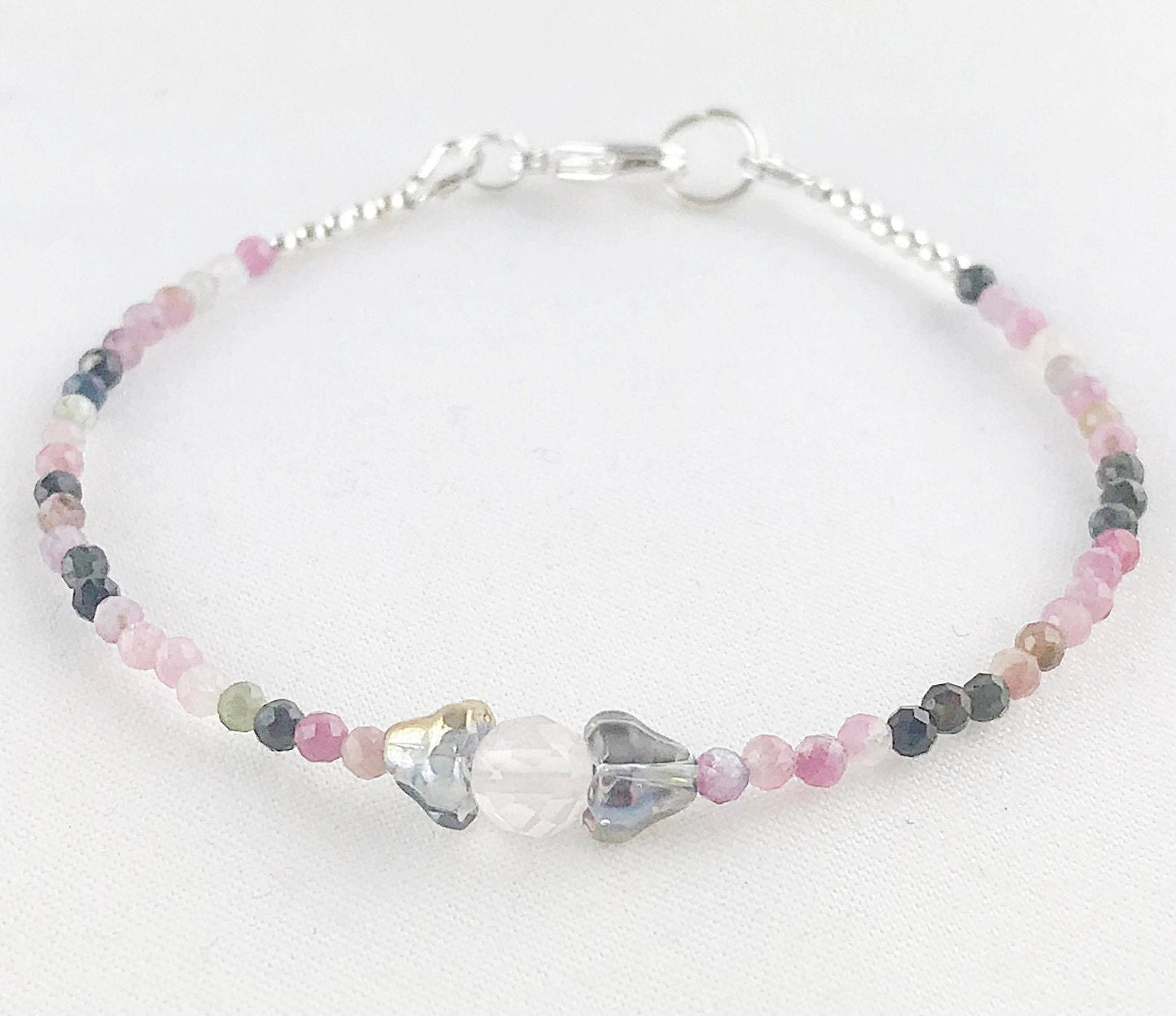 Delicate Tourmaline Boho Bracelet | ALISSA Silver Women's Gemstone Jewelry | Ibiza Style