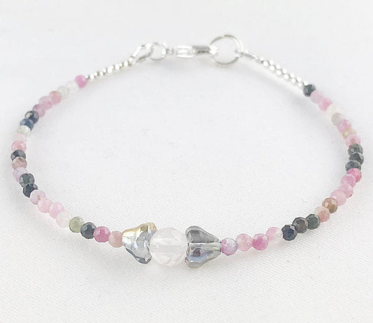 Delicate Tourmaline Boho Bracelet | ALISSA Silver Women's Gemstone Jewelry | Ibiza Style