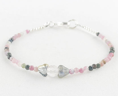 Delicate Tourmaline Boho Bracelet | ALISSA Silver Women's Gemstone Jewelry | Ibiza Style