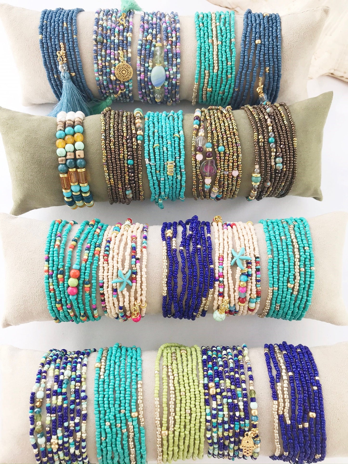 Boho Turquoise Wrap Bracelet | Summer Day Collection | Handmade Beaded Jewelry for Women