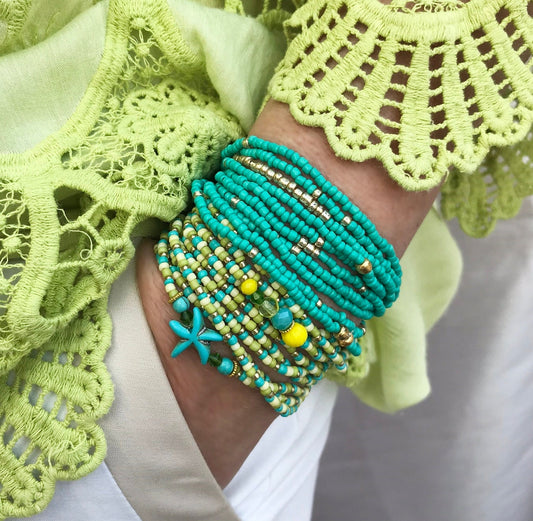 Boho Starfish Wrap Bracelet | Handmade Beaded Jewelry | Summer Beach Accessory | Ibiza Style