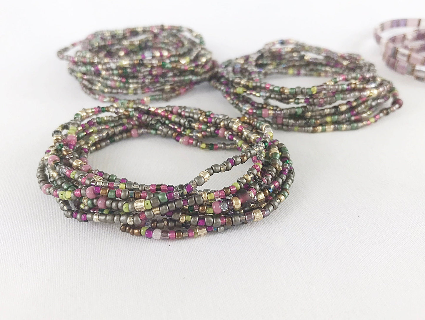 Mystic Boho Druids Herb Wrap Bracelet | Multi-Color Glass Bead Jewelry | Handmade Ibiza Style Accessory