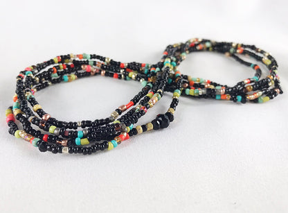 Shiny Shiver Boho Wrap Bracelet | Handmade Multi-Color Glass Bead Jewelry for Women