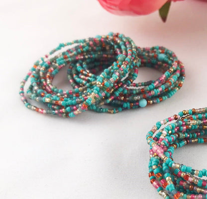 Boho Turquoise Wrap Bracelet | Summer Day Collection | Handmade Beaded Jewelry for Women