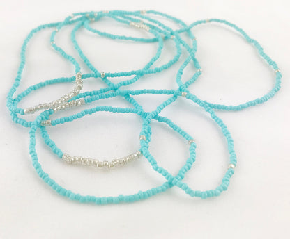 Turquoise Boho Wrap Bracelet | Beaded Ibiza Style Jewelry for Women | Multi-Functional Elastic Strand