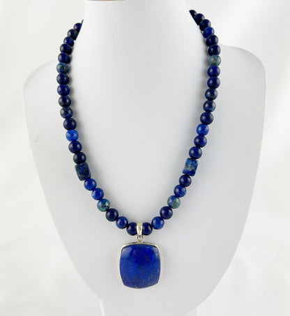 Ocean Dreams 925 Sterling Silver Lapis Lazuli Necklace | Boho Ibiza Jewelry for Women