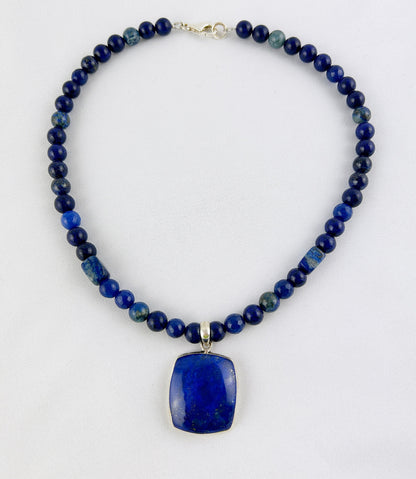 Ocean Dreams 925 Sterling Silver Lapis Lazuli Necklace | Boho Ibiza Jewelry for Women