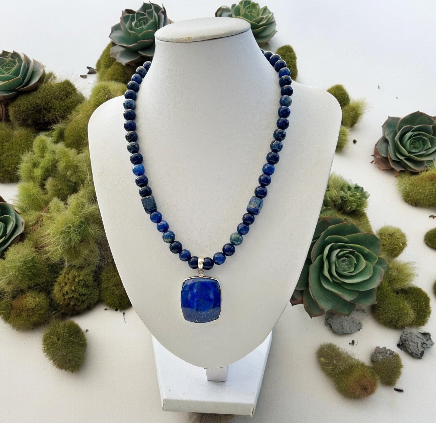 Ocean Dreams 925 Sterling Silver Lapis Lazuli Necklace | Boho Ibiza Jewelry for Women