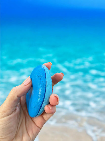 Handpainted Seahorse Pebble Art | Blue Ocean Stone Paperweight | Boho Beach Decor | Unique Gift